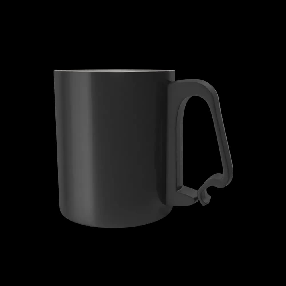 Tasse noire en aluminium